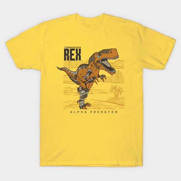 Robotic T-Rex: The Alpha Predator T-Shirt by WorldDinosaurs